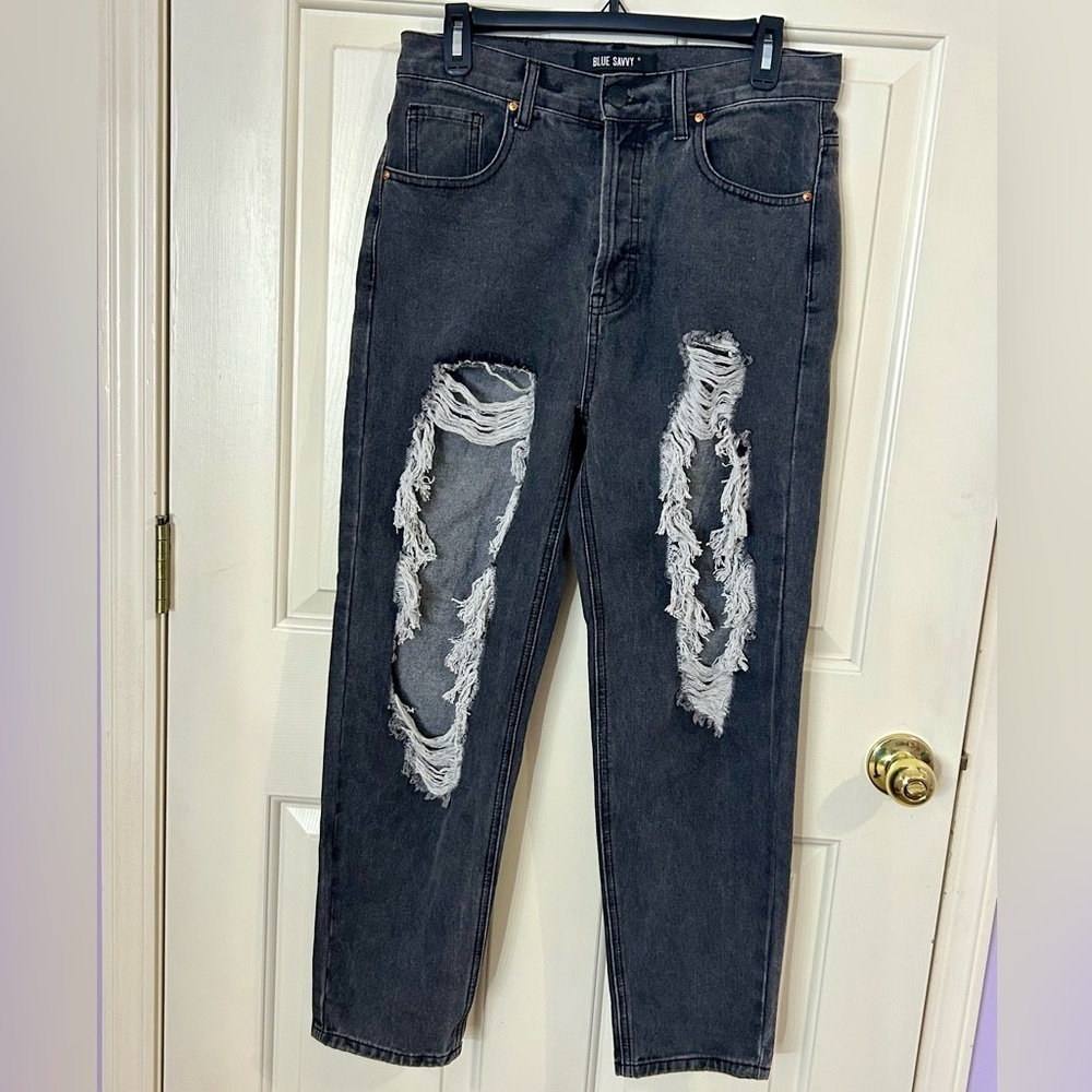 Blue Savvy Women’s 9/29 High Rise Distressed Jeans